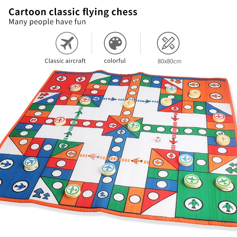 

Baby Crawling Mat Kids Play Mat Flying Chess Carpet Camping Mat Climbing Pad Rug Soft Floor Road Mat Crawling Party Game Toys