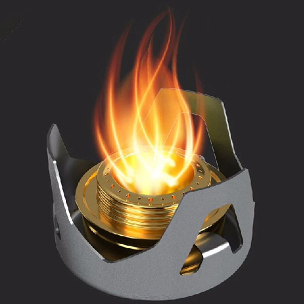 1Pcs Outdoor Portable Folding Stainless steel Mini Camping BBQ Hiking for Spirit Alcohol Stove 97mm*65mm #ED | Спорт и развлечения