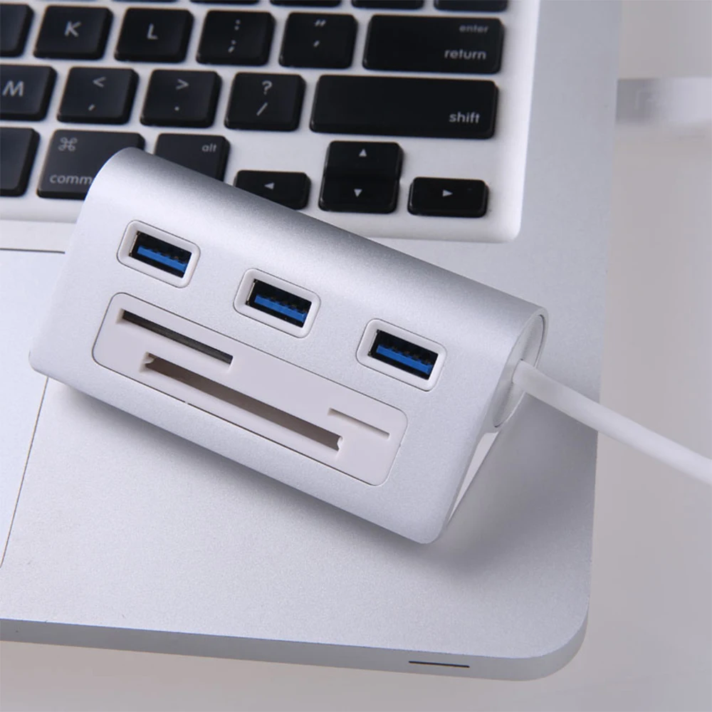 

ACASIS USB 3.0 Hub High Speed Transmission Card Reader Splitter Aluminum Alloy CF SD TF Hub for Mac OS Win XP/7/8 Vista