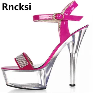 Rncksi 15cm Summer Women/Girl Pole Dance Sandals Party Shoes Night Club Party Sandals 15cm High Heels Platform Dance Shoes