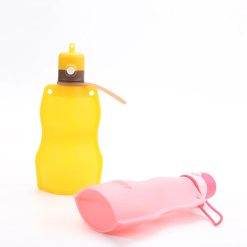 

Creative Silicone Collapsible Water Bottle Children's Folding Water Bag Outdoor Baby Student Cartoon Drinking Silicone Cup