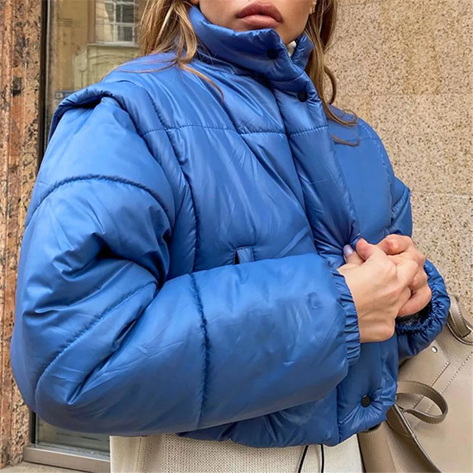 

Короткое женское зимнее пальто, парки, новинка 2021, модная теплая куртка, два стиля одежды, женские офисные повседневные зимние пальто, одежд...