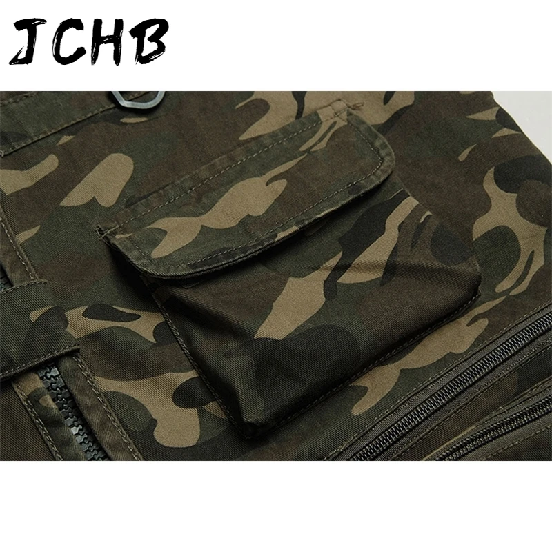 

Tactical All-purpose Multi Pocket Camouflage Vest Men Casual Travel Waistcoat Cotton Sleeveless Jacket Camo Photography Vests