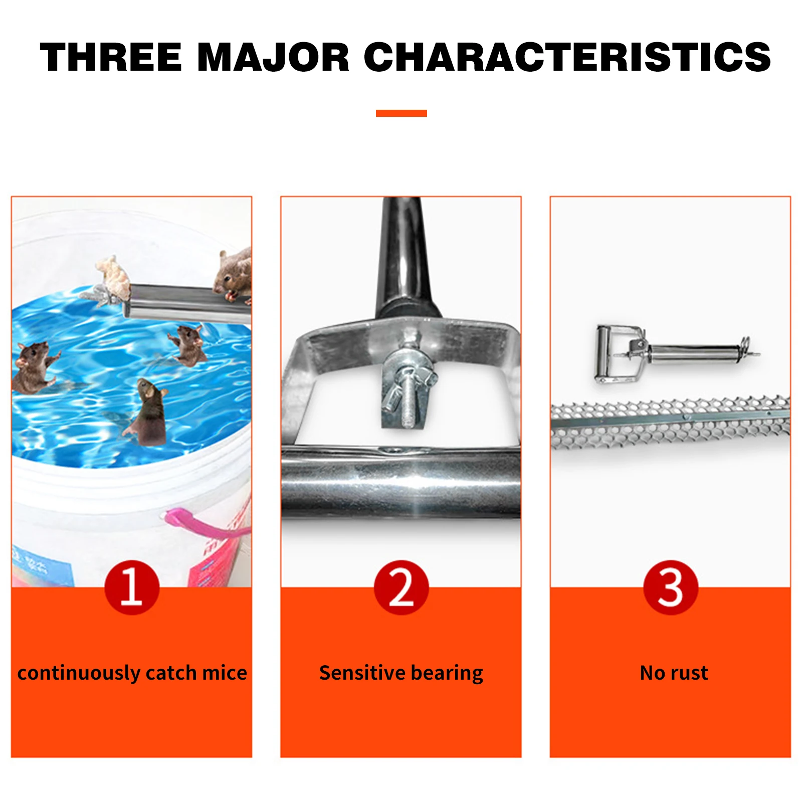 Automatic Roller Mousetrap Rodent Control Made Of Metal Reusable Strong And Durable Repeatedly Used Heavy Duty Bucket Rat Trap | Дом и сад