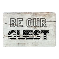 be our guest doormat rubber mat non woven fabrictop 15 7x23 6 inch