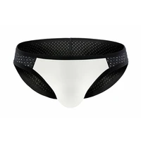 mens briefs breathable holes mesh underwear male low waist tight sexy underpants 5 colors perfect quality briefs for man