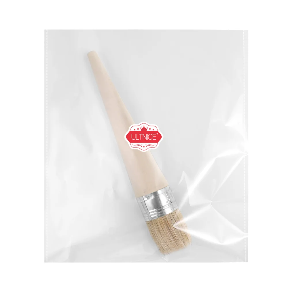 

ULTNICE 40mm Professional Paint Wax Brush Painting Waxing Clear Wax Brush for Furniture Stencils Folkart Home Decor Wood La