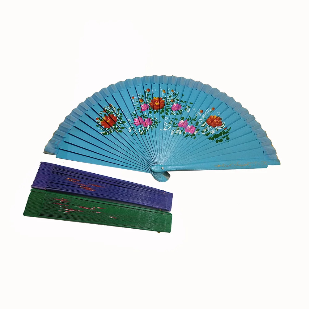Красивый окрашенный деревянный вентилятор испанский ручной для подарка|spanish hand