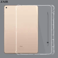 silicone case for ipad 10 2 7th 8th generation transparent soft case with pencil holder for ipad 10 2 2019 2020 a242 back cover