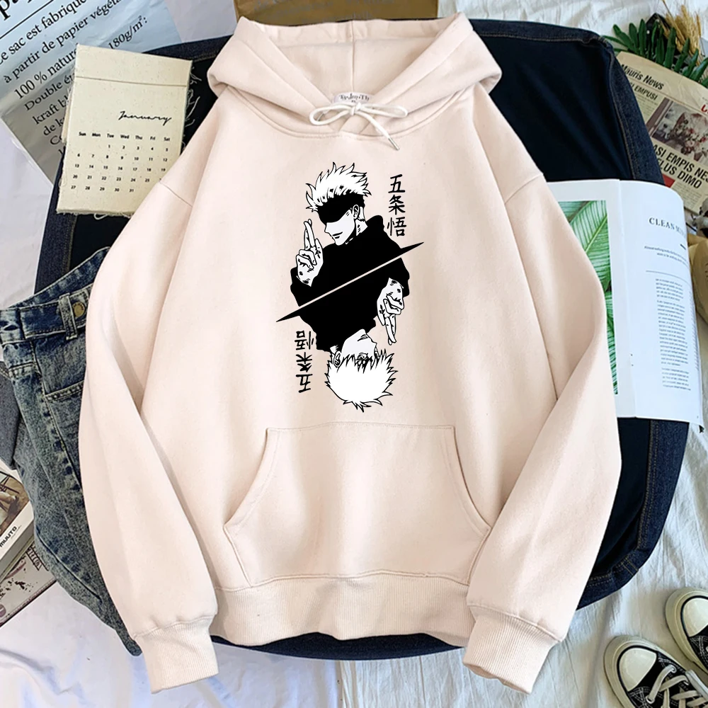 

Female Hoodie Anime Jujutsu Kaisen Gojo Satoru Printing Hoodywomans Casual Oversize Sweater Autumn Japan Manga Females Clothes