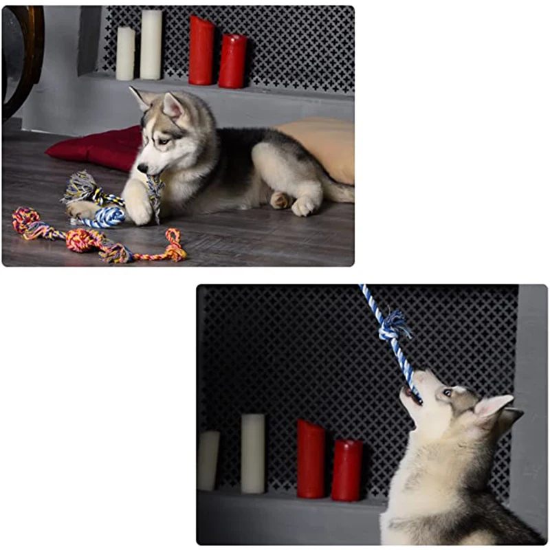 

Dog Bite Rope Toys Set Pet Grind Teeth Toys Cotton Rope Material Harmless Dogs Teeth Cleaning Toys Pet Dog Rope Toys