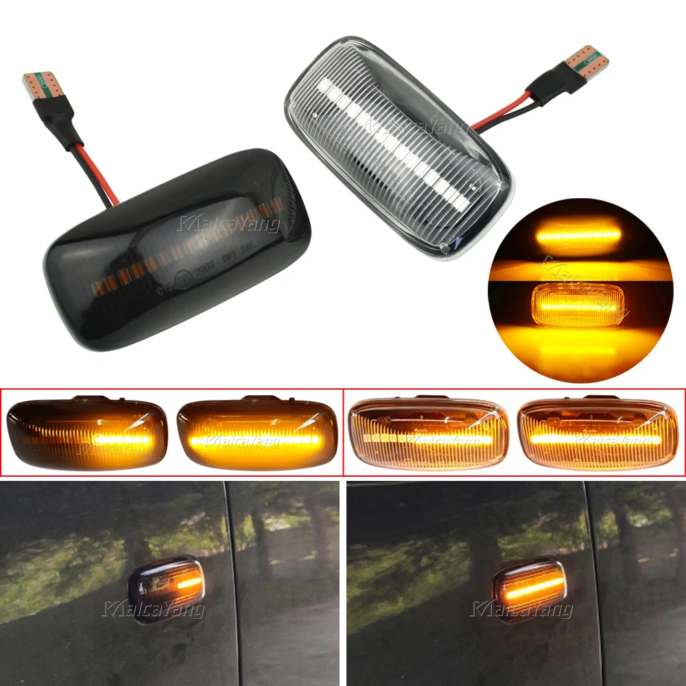 2 шт./пара Динамический светодиодный поворотник боковой габаритный светильник
