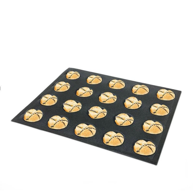 Molde de silicona de 20 agujeros para pasteles, Mini Pizza, modelo redondo, pan, hamburguesa, bandeja antiadherente para hornear, herramienta CNIM caliente-2