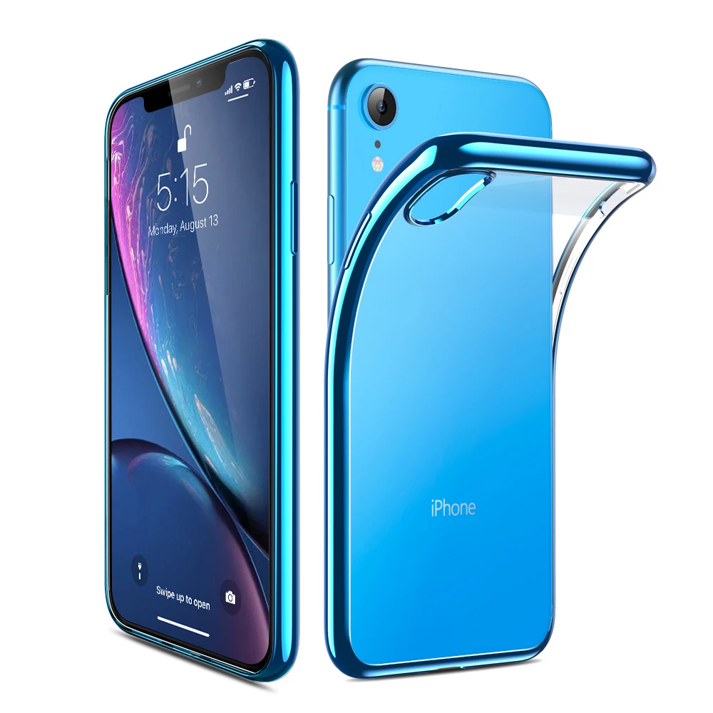 ESR чехол для iPhone XR полное покрытие ультра тонкий мягкий ТПУ рамка роскошный