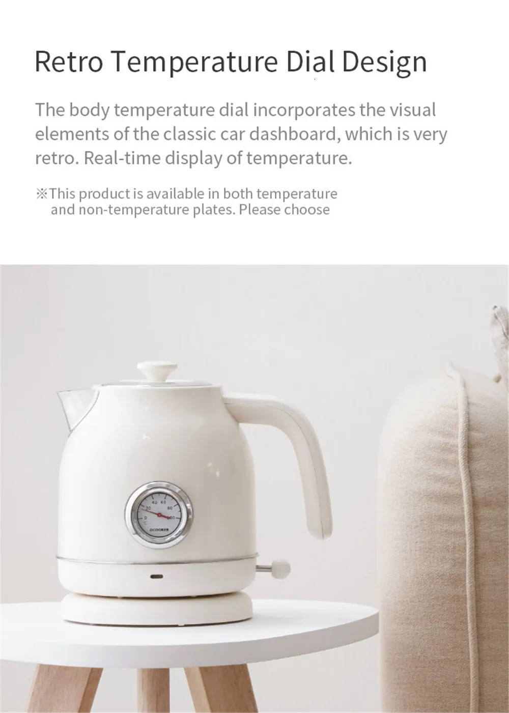 Xiaomi Mijia Ocooker Cs Sh01 1.7l Электрический чайник из нержавеющей стали термометр для воды с часами дисплей для дома