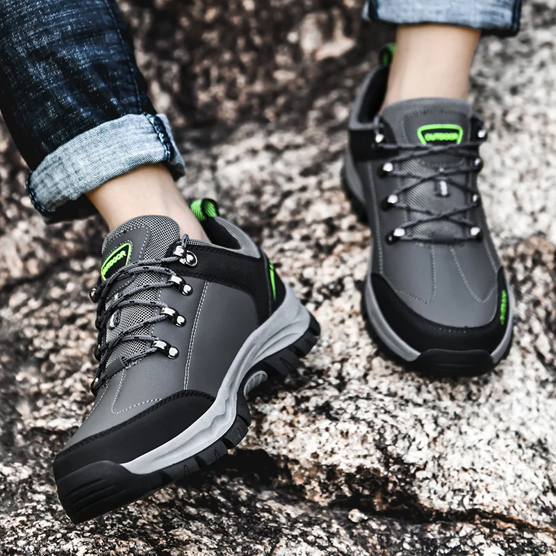 Big Size 48 Outdoor Sneakers Wear-resistant Hiking Shoes For Men Non-Slip Tactical Climbing Shoes Breathable Trekking Sneakers