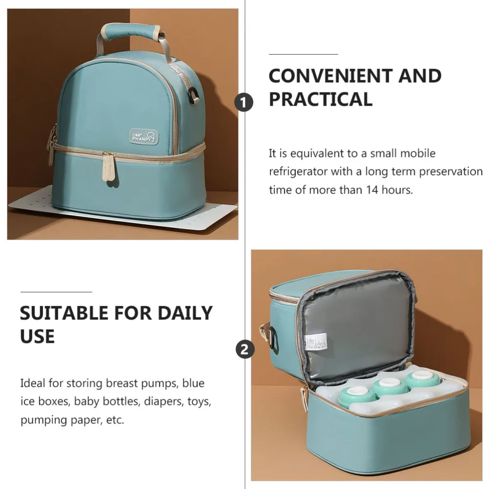 

1Pc Diaper Bag Fresh Keeping Ice Pack Double Layer Storage Pouch Mother Gift