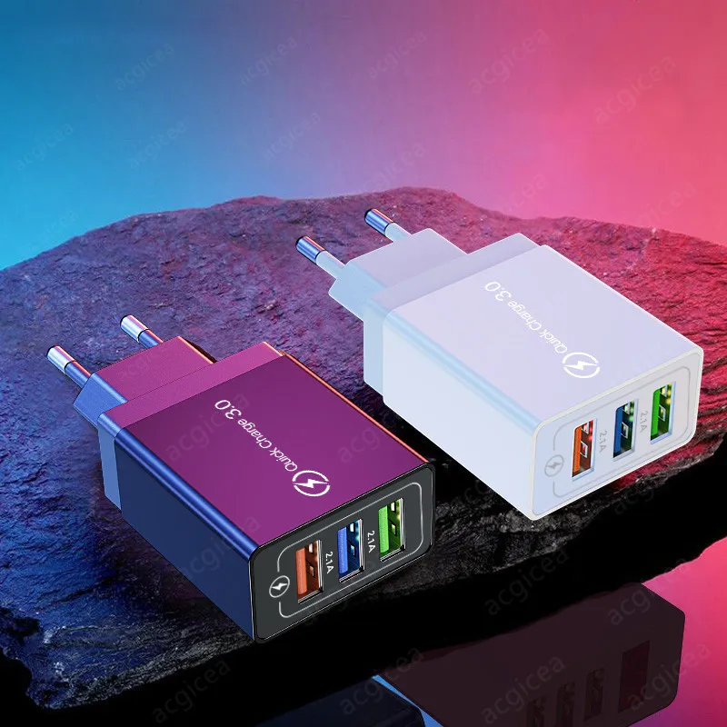 Сетевое зарядное устройство Quick Charge 3 0 адаптер с USB-портом для iPhone Samsung S10 Xiaomi Mi Huawei