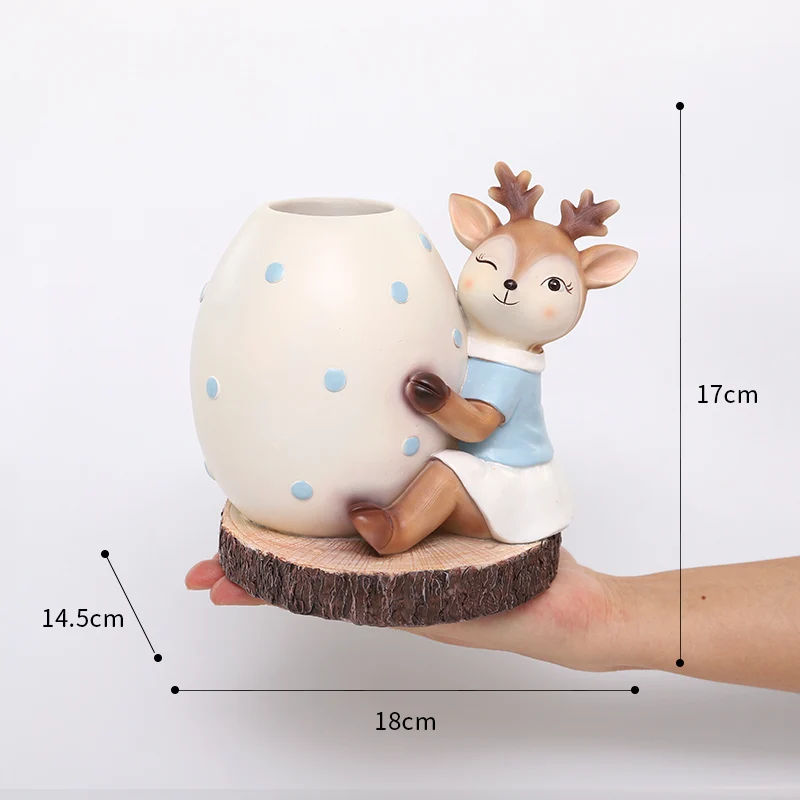 

Roogo Cute Deer Shaped Home Decoration Accessories Figurines For Office Desktop Decor Creative Ornaments For Living Room Decor