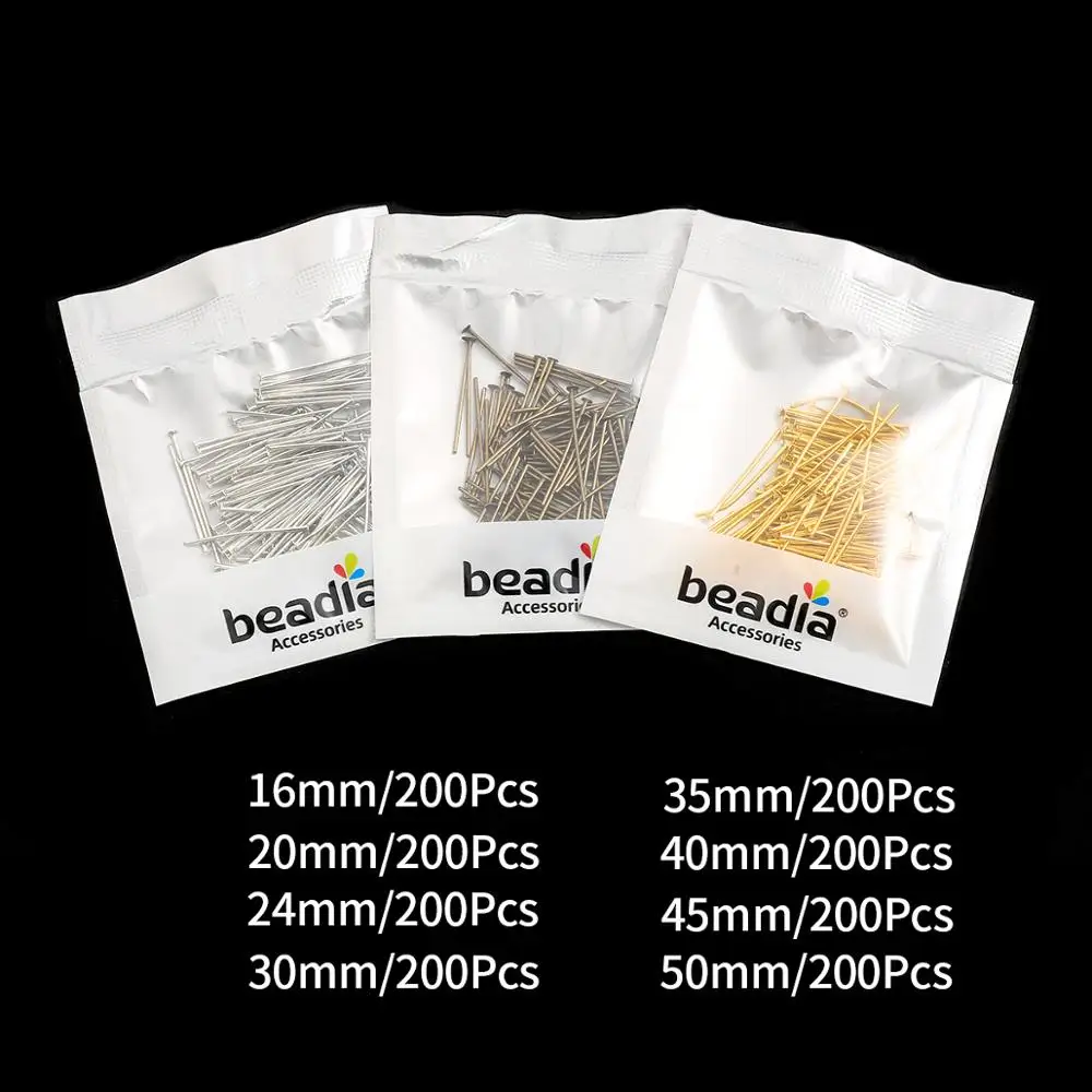 Плоские штифты для ювелирных изделий золотистые/Серебристые бижутерии 200