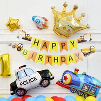 birthday decoration balloon set train car crown childrens first birthday party supplies balloon package wholesale