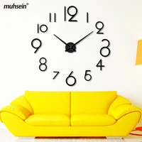 muhsein big number wall clock mute quartz 3d diy sticker clock acrylic mirror eva sponge number watch for home decor living room