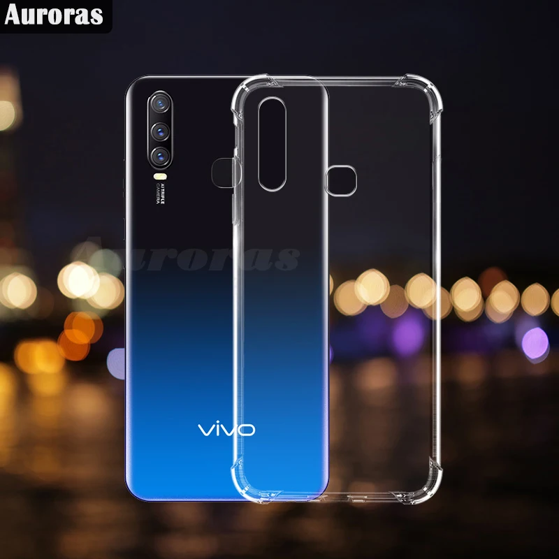 Чехол Auroras для VIVO Y19 прозрачный официальный оригинальный противоударный