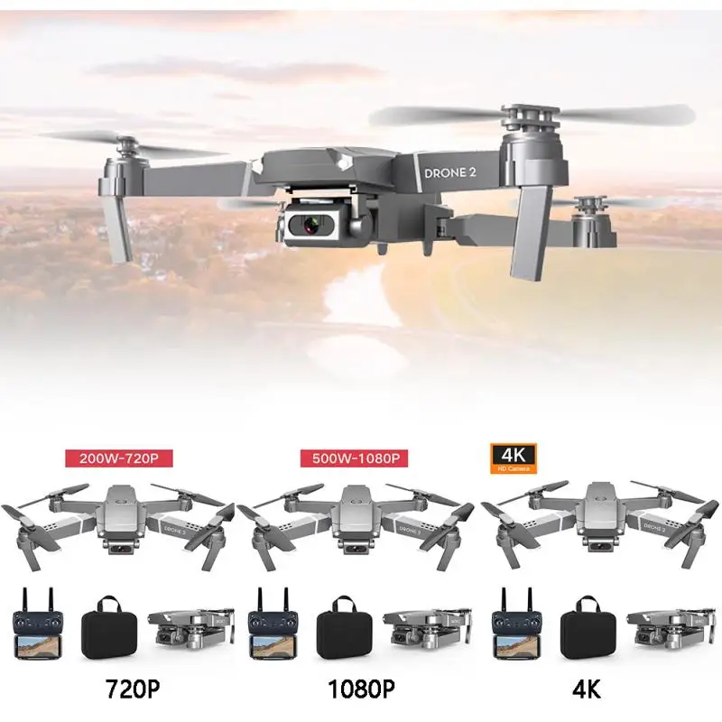 2020 Новый E68 WIFI FPV мини Дрон с широким углом HD 4K 1080P камера режим удержания высоты RC