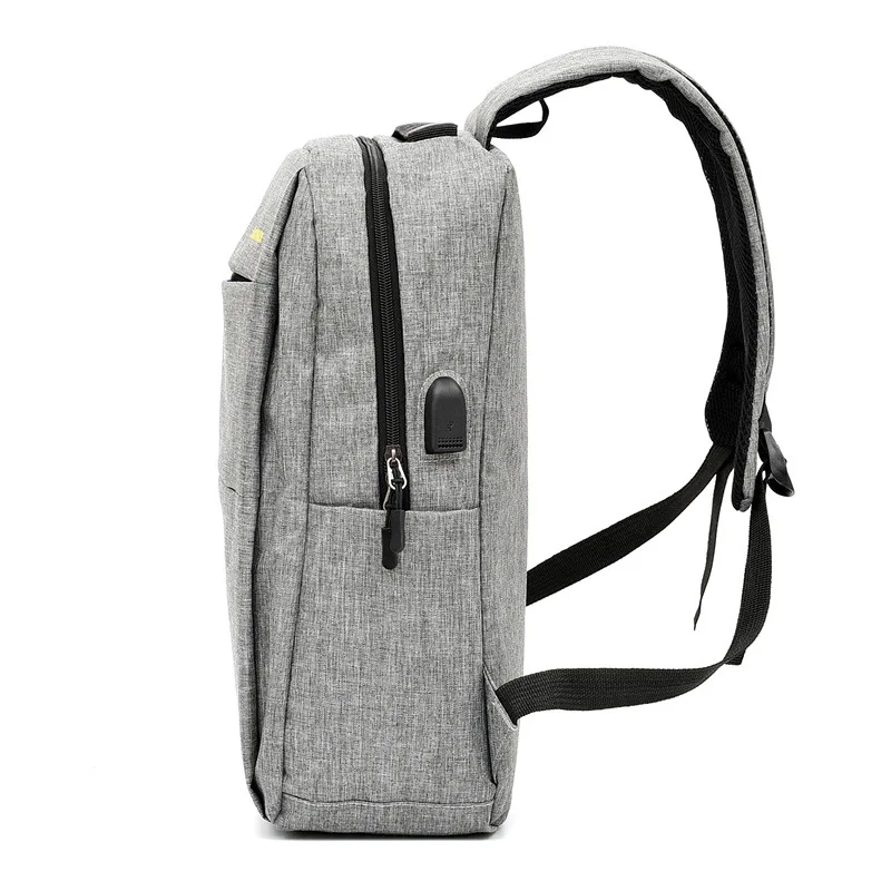 

Backpack Embroidered Schoolbag For Boys And Girls Outdoor Large Capacity Travel Bag With USB Pure Color Simple Style 3Piece/Set