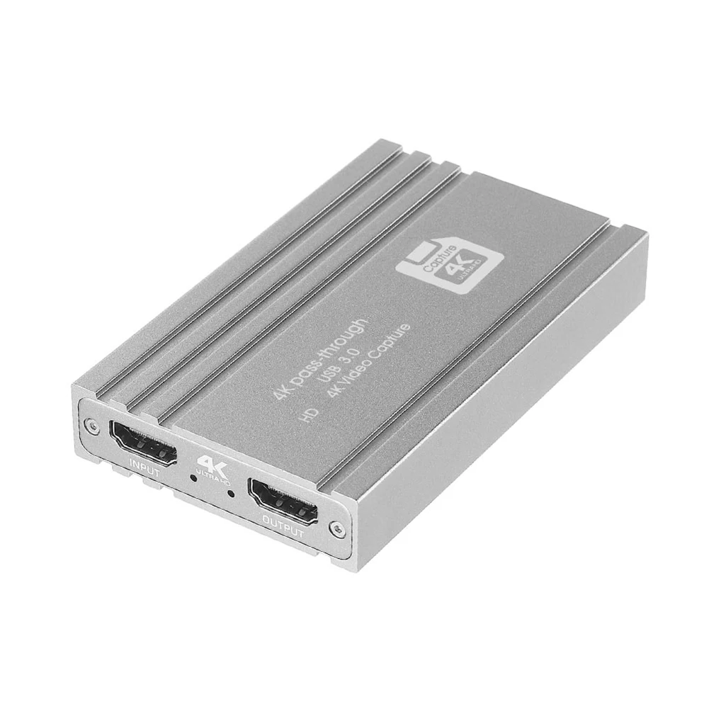 

4K Capture Card USB 3.0 HDMI-compatible HD Game Video Capture Card Converter 4K 60Hz Streaming Adapter Grabber Record Box