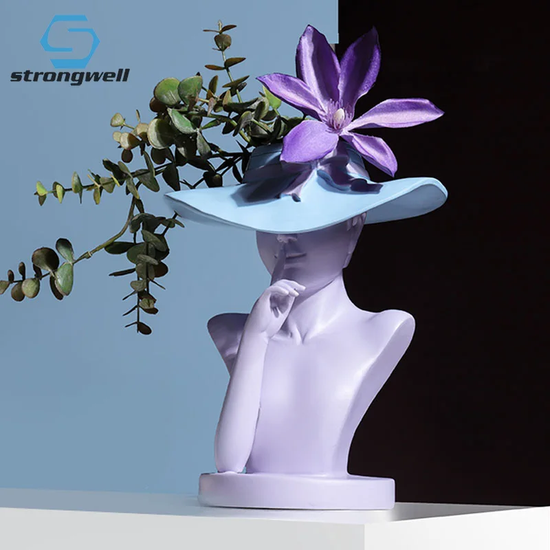 Strongwell Современная женская скульптура многофункциональная ваза для цветов
