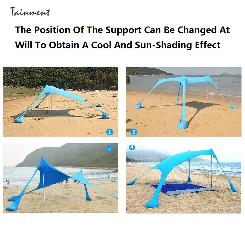 Водонепроницаемый тент для пляжа кемпинга Солнцезащитный навес наружный