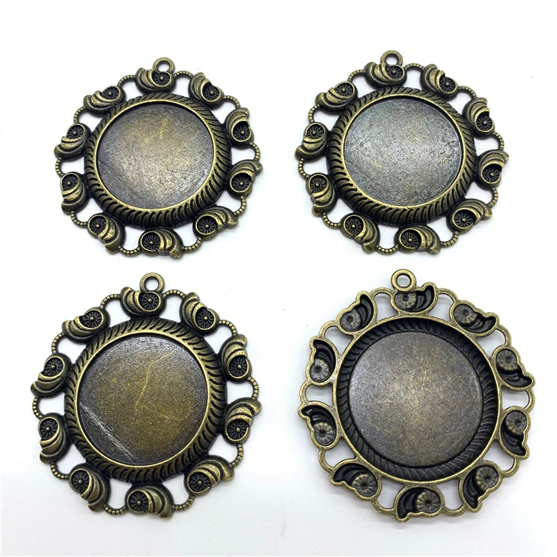 Настройки кабошона из сплава 2 шт. 25 мм стеклянный кабошон металлическая основа