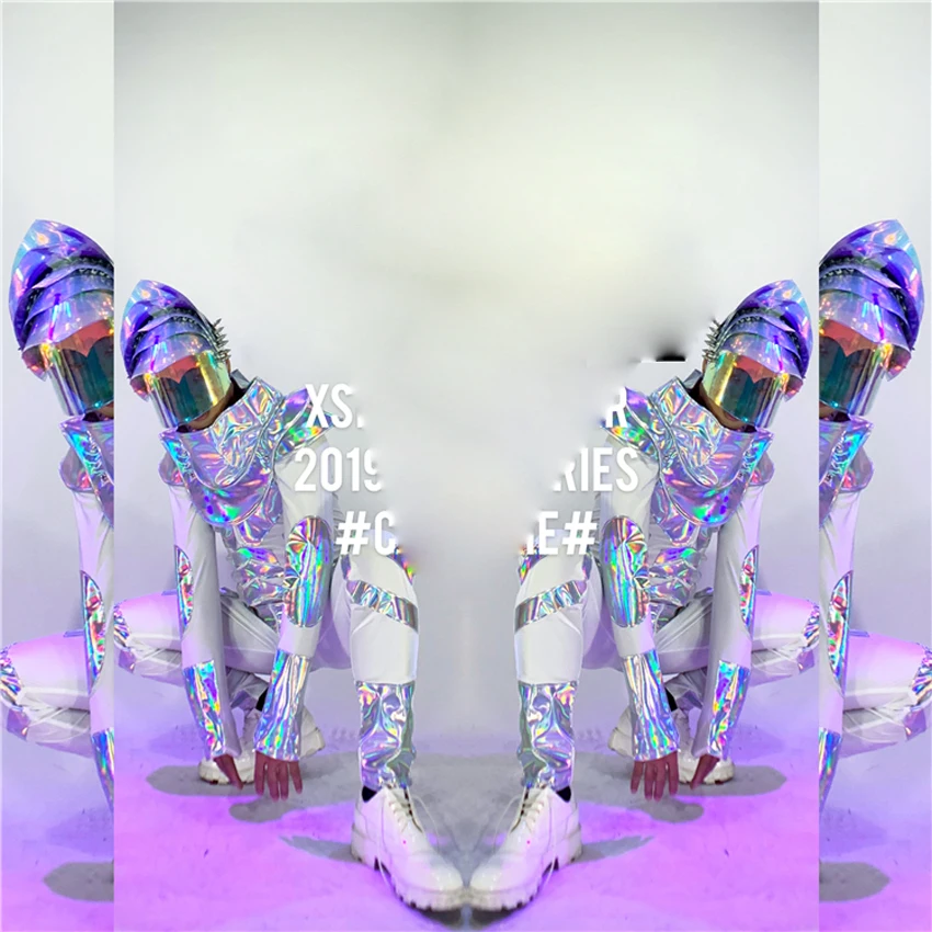 GOGO лазерный Космос Звезда костюм мужские танцевальные костюмы классное будущее