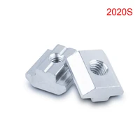50pcs sliding t slot nuts 20s half round roll in t nut for 2020 series aluminum extrusion profile carbon steel zinc plated