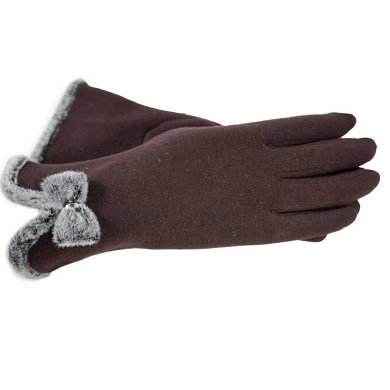 style 4 brown Женские зимние перчатки с сенсорным экраном, Осенние теплые перчатки, рукавицы на запястье, водительские лыжные ветрозащитные перчатки luvas guantes handschoenen - Цвет: style 4 brown