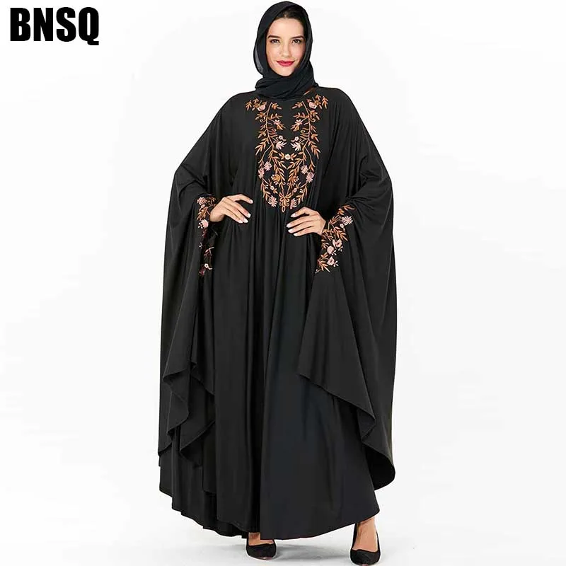 

BNSQ Dubai Abaya Women Hijab Evening Dress Arabic Caftan Morocain Kaftan Djelaba Femme Muslim Dress Islamic Clothing Plus size