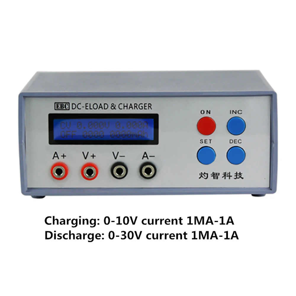 

CR Button AAA Battery Capacity Tester Electronic Load Battery Tester 30V 1A 30W EBC-A01 Y
