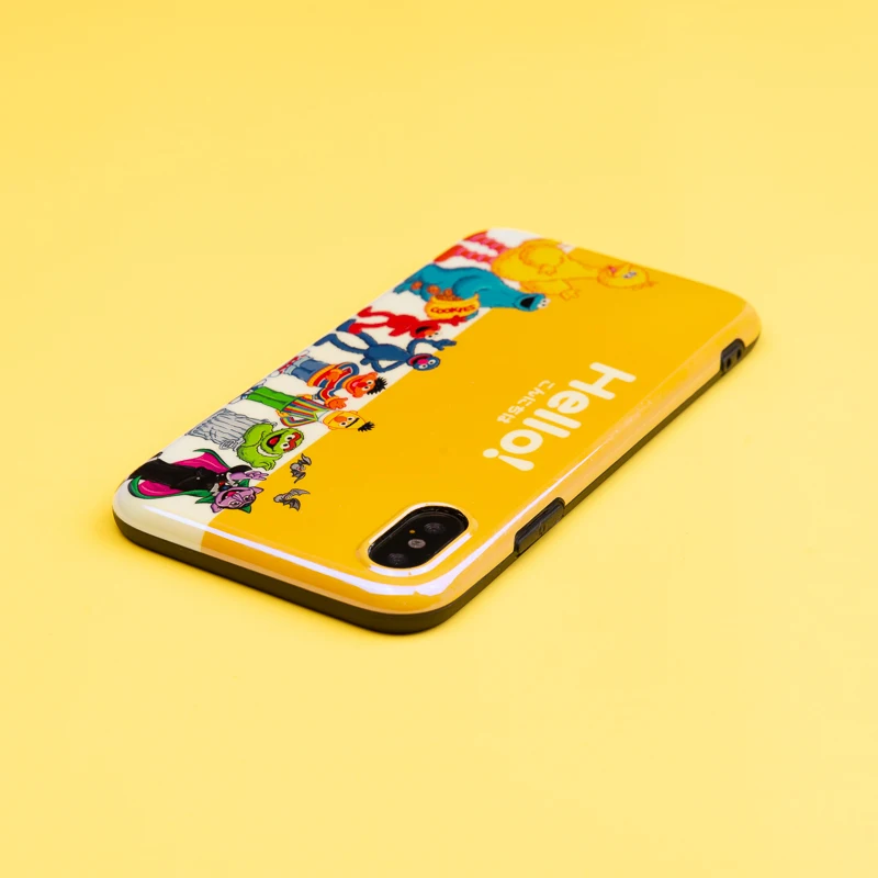 Luxury Glossy Soft Silicone Case for iPhone 7 8 X 6 6S 8Plus 10 XS Max XR Cover Cute Cartoon Animal Hello Friend Shell Love |