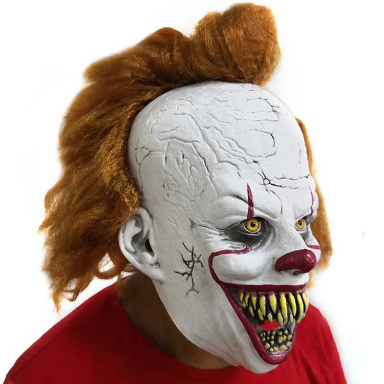 Стивен Кинг это маска Pennywise ужас одежда для клоуна глаза будет сиять клоун