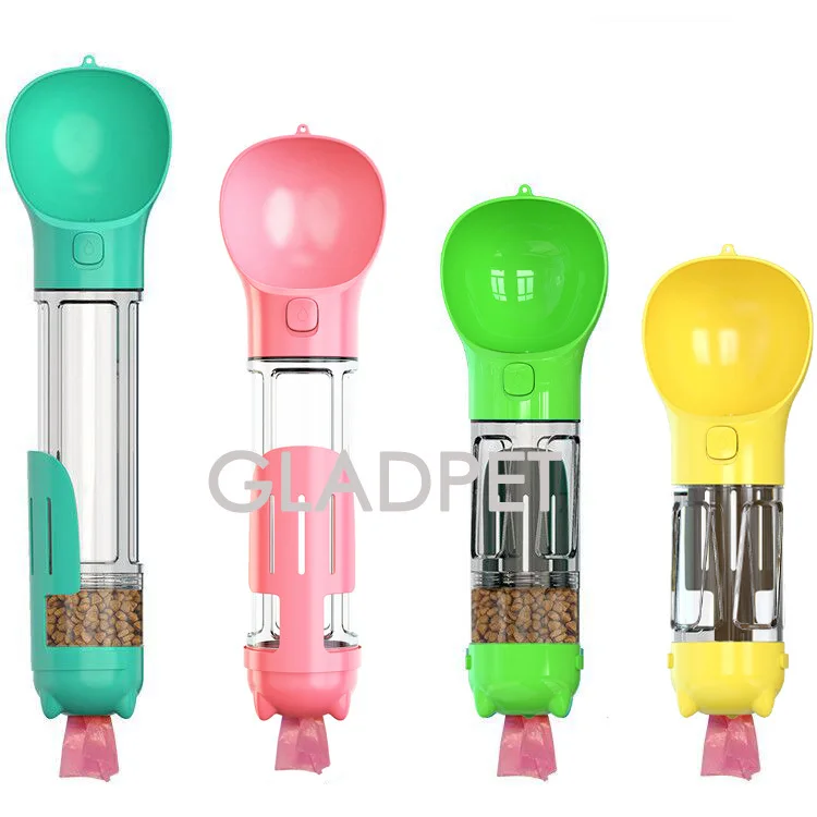 

4 In 1 Multifunction Dog Water Bottle for Cat Dogs Travel Puppy Drinking Bowl Outdoor Pet Water Dispenser Feeder Pet Supplies