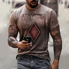 Мужская футболка с 3D принтом, футболка с буквенным принтом, футболка с круглым вырезом, 3D Веселая футболка, свободная городская летняя одежда, 2021
