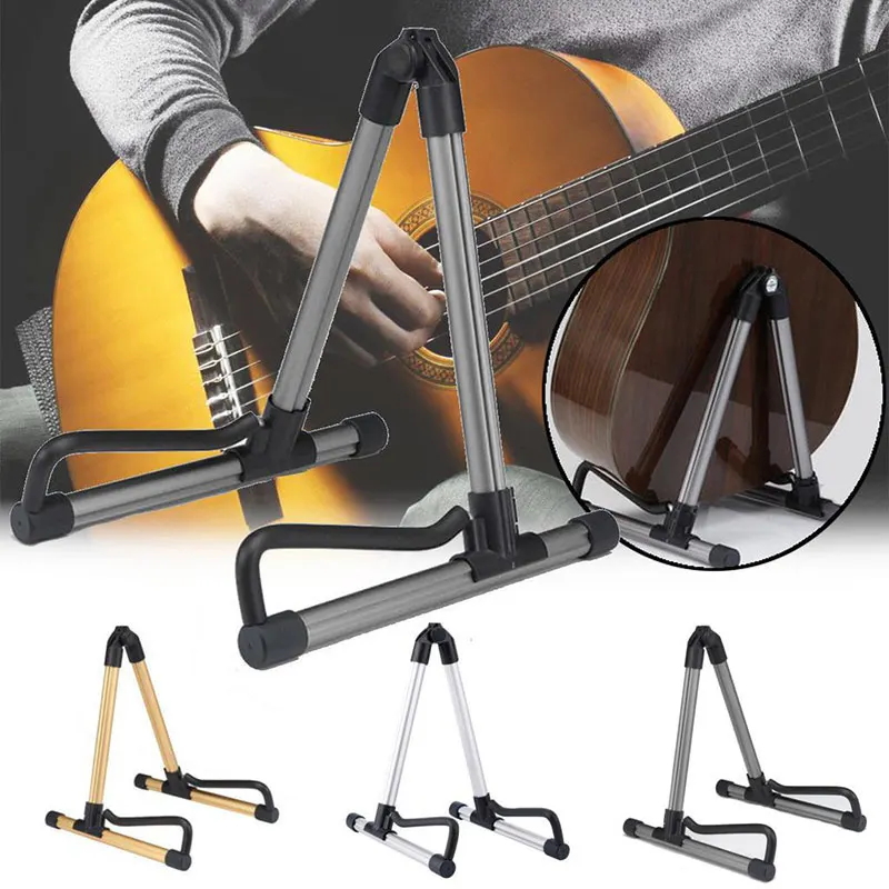 3 farben gitarre stand universal folding a rahmen für akustische elektrische gitarre gitarre boden stehen halter free global shipping