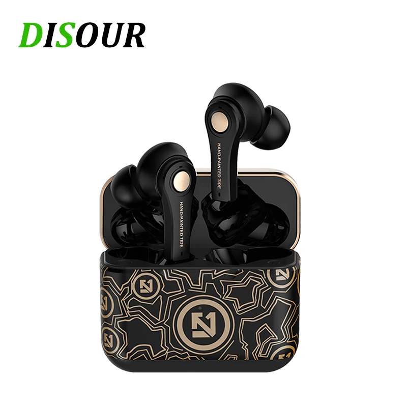 

DISOUR TS-100 TWS Wireless Earphone Bluetooth-compatible 5.0 Earbud HIFI Stereo HD Lossless With Mic Noise-canceling Headphones