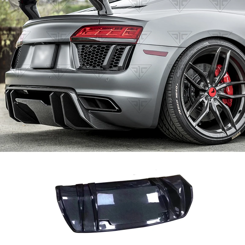 Задний диффузор из углеродного волокна для Audi R8 2016 2019 задний низкий спойлер V8 V10