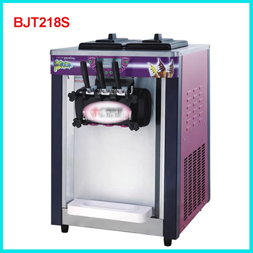 

BJT218S Commercial Soft Ice Cream Machine 1800W 220V/50 Hz Ice Cream Maker 18-20L / H 3 Flavors Yogurt Cylinder volume 5.8L * 2