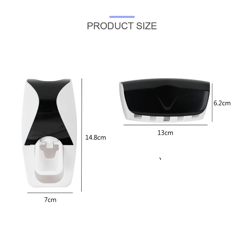 

SKTN 1PCS Automatic toothpaste dispenser 5-piece toothbrush holder, wall-mounted toothpaste squeezer bathroom accessories