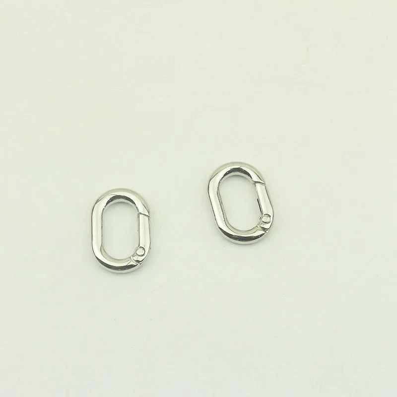 20pcs 20mm Metal Oval Spring O Ring Buckles Openable Keyring Dog Snap Trigger Clasp Clip Bag Belt Leather Craft DIY Bag Parts