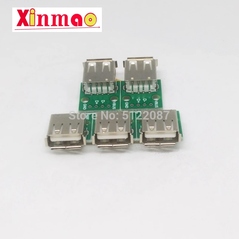 

Материнское сиденье USB 2,0 для DIP 4P, плата прямого подключения приварила линию передачи данных источника питания Мобильный телефон USB-03 гнездо...