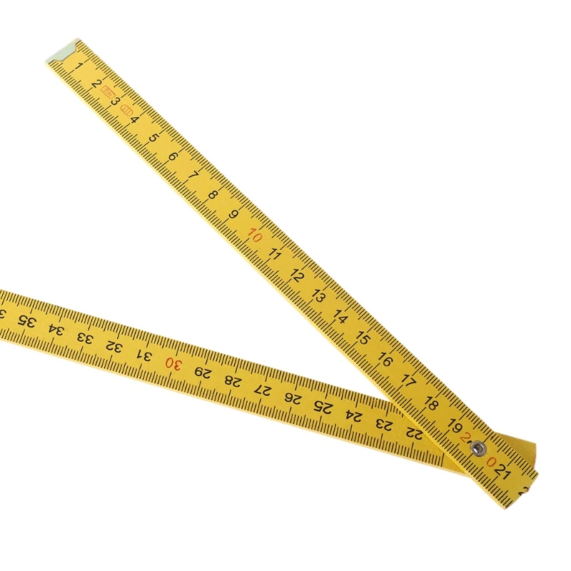 

2 Meters Plastic Yellow Color Ruler Old Fashioned Woodworking Tool for Lineman, Carpenter, Electrician, Engineers Retailsale
